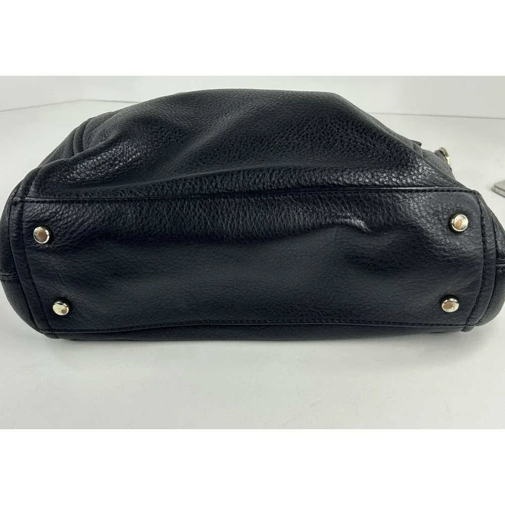 Kate Spade Pine Street Small/Med Kori Black Pebbled Leather Satchel Shoulder Bag